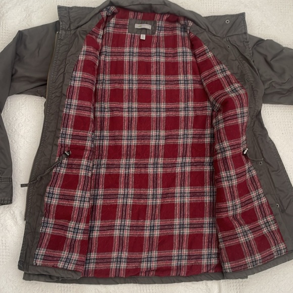 Horny Toad Flannel Lined Utility Jacket Coat Women’s Large Organic Cotton - Picture 10 of 16